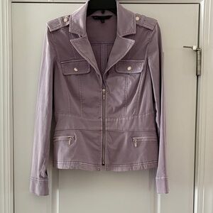 White House Black Market Lavender Utility Jacket